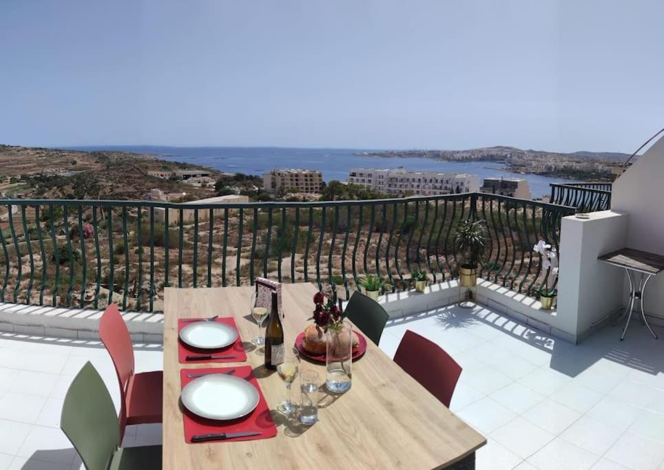 Gaia Penthouse Sea And Country Views Home San Pawl il-Baħar Eksteriør bilde